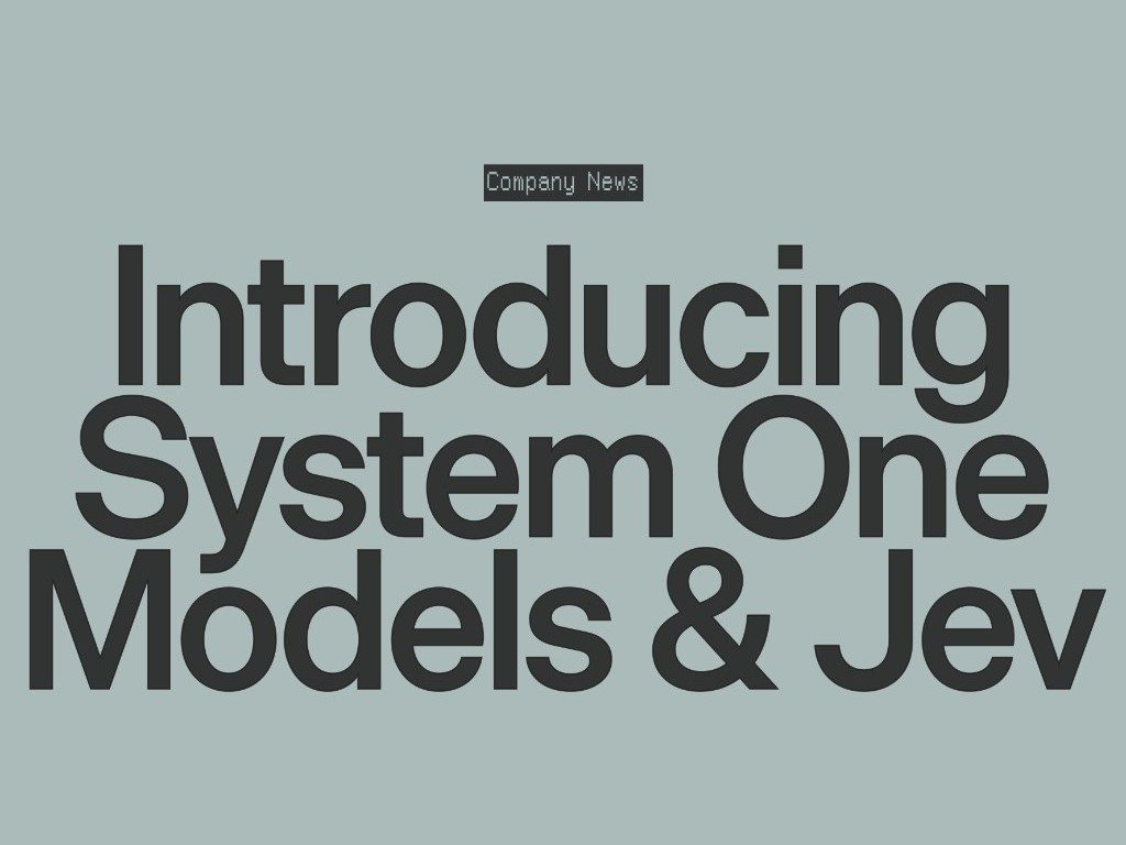 Essay · System-One-Modelle